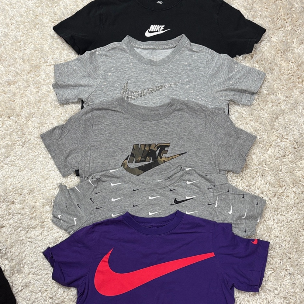 Nike Kids' Short Sleeve T-Shirts - Black, Gray, Purple